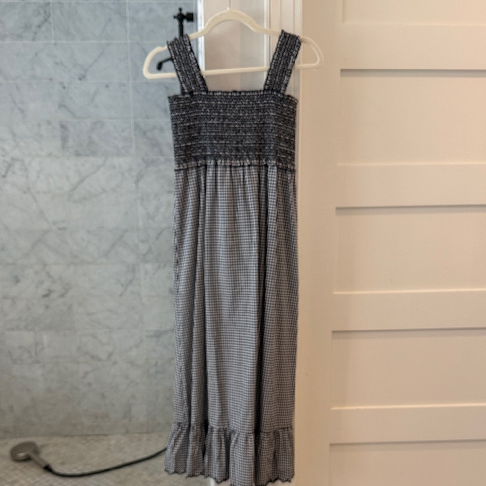 Rails Black and White Gingham Midi Dress